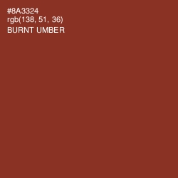 #8A3324 - Burnt Umber Color Image